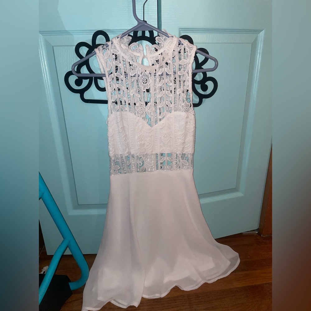 Lulu’s White lace detailing dress